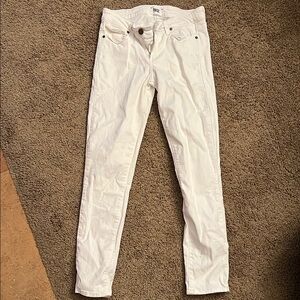 Paige Skyline Ankle Peg Women's White Jeans